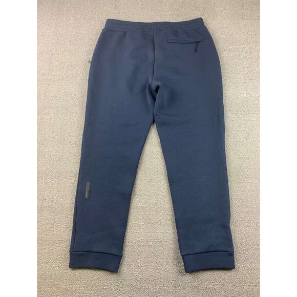 Calvin Klein Sweatpants Joggers Men M Navy Zip Pockets Cuffed Hem Elastic Waist - Picture 2 of 7